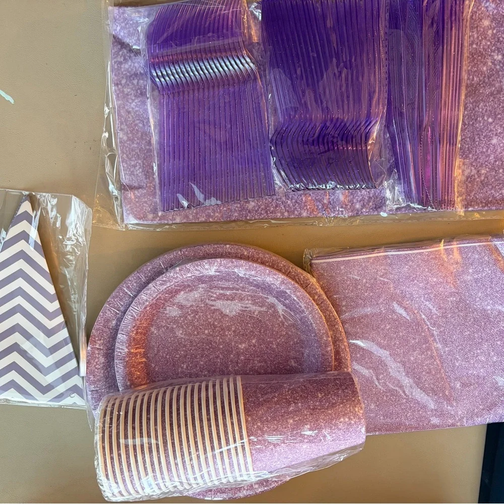 Purple Party Supplies Set of 20